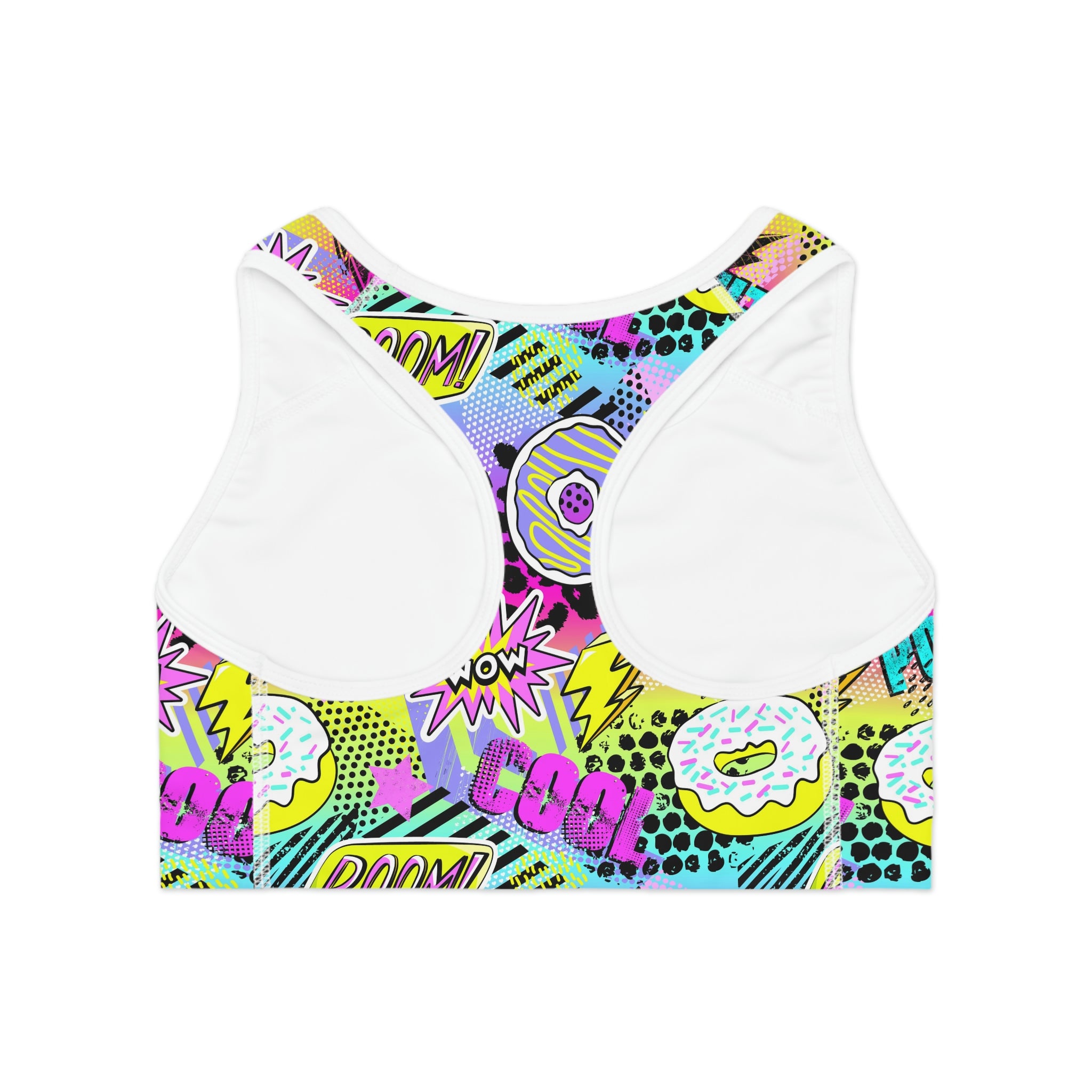 Pop Art Girl Power Sports Bra